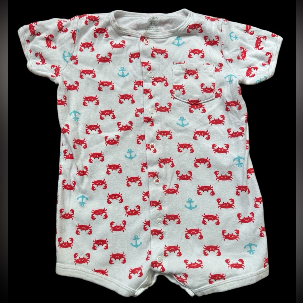 Carter’s Crab and Anchor Print Romper 🦀 ⚓️